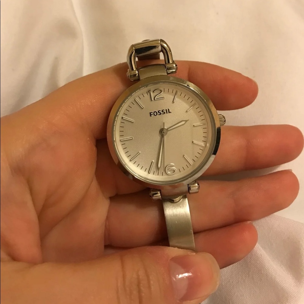 Silver Fossil watch